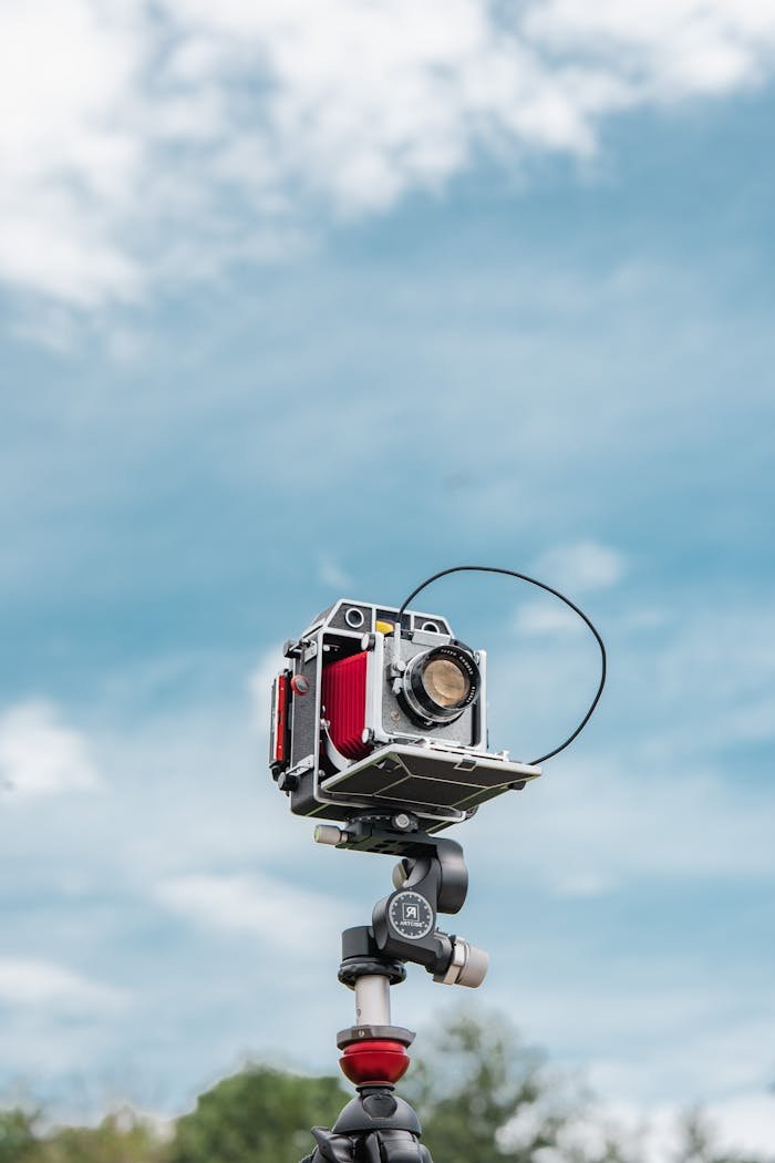 Free stock photo of analog camera, blue skies, chicago